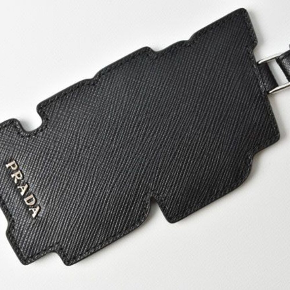 Prada Key Ring Key Holder Bag Charm Logo Patchwork - Picture 5 of 7